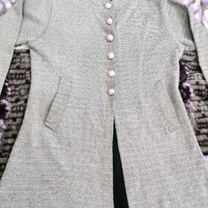 Grey Warm Coat For Women's