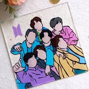 BTS All Members Glass Painting