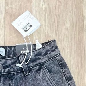 Branded Charcoal Cargo Denim