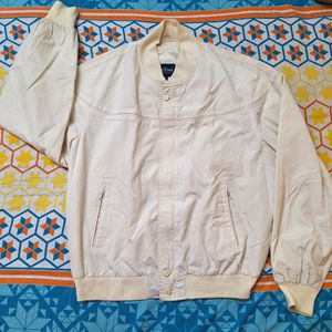 Vintage Par Four Cream Bomber Style Jacket XL