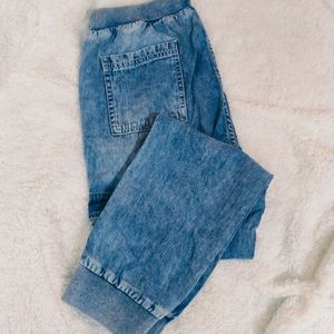 Cool Blue Cardigan Loose Fit Jeans