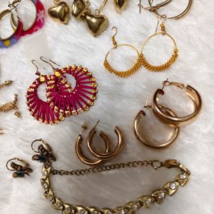 Elegant Assorted Golden Earrings