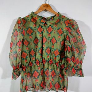 Multi Colour Printed Top XL (Women's)