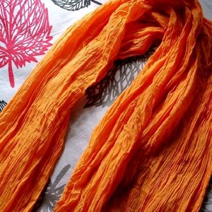 Pure Cotton Orange Dupatta! 🧡