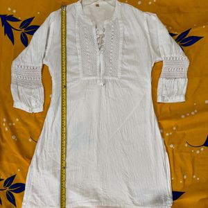 White Short Kurta For Women