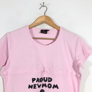 Pink Printed Maternity T-Shirt (Women’s)