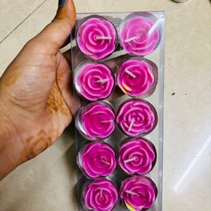 Rose tlight Candles For Diwali Pack Of 10