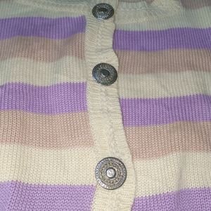 Lavender Cream Sweater Woolen Size M