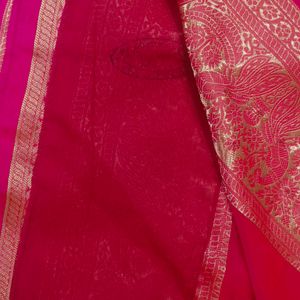 Hot Pink Saree