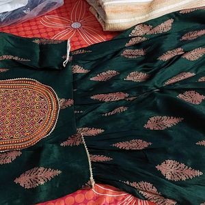 Dark Green Short Tunic Type Kurta