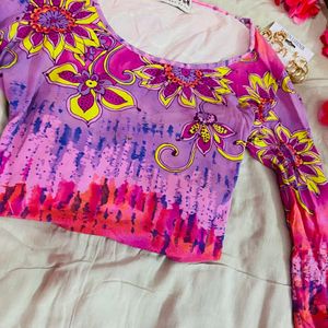 Pinterest inspired fitted multicoloured top