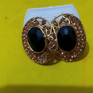 Black Stone Earrings