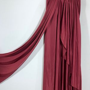 Maroon Ready-Made Saree (Women)