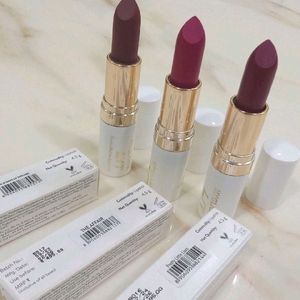 3 satin matte lipsticks