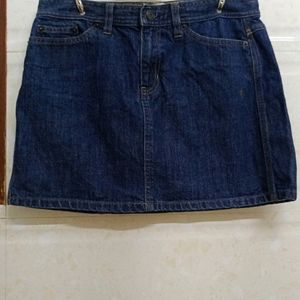 Nevy Blue Beautiful Denim Skirt For Women's