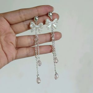 Handmade Y2K Korean Bow Earrings