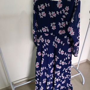 Floral Navy Blue Maxi Dress