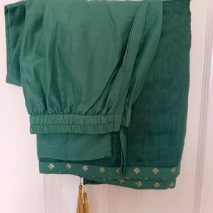 Green Kurti Set (Suit)