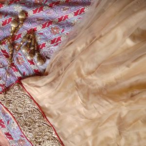 Red & Cream Lehenga