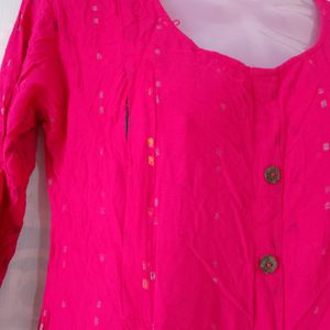 Pink Printed Kurti