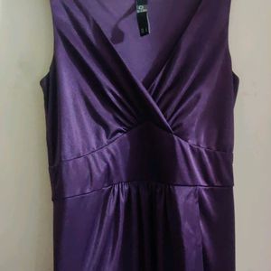 Satin Purple Dress