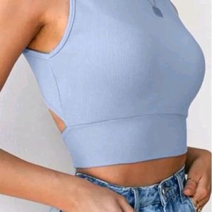 Ribbed Backless Top