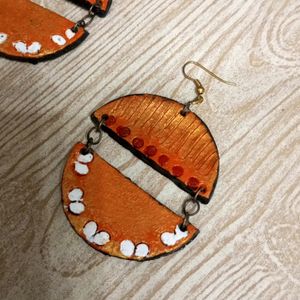 Terracpta Earrings Double Layer