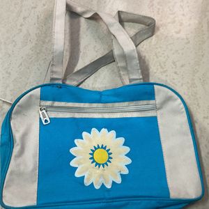 Blue White Floral Bag