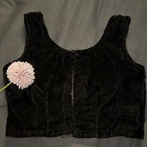 Velvet Black Blouse