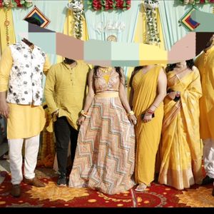 Elegant Haldi Function Lahanga Set