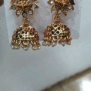 jhumka bridal collection with shining stones