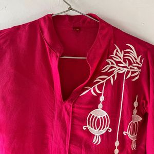 Pink Short Kurti