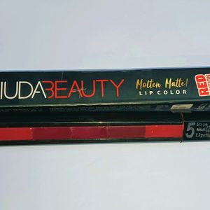 Huda Beauty Molten Matte Lip Colour 5 In 1 Lipstic