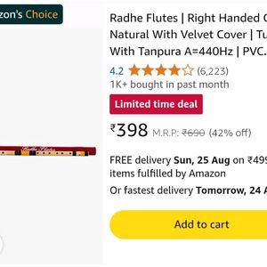 Radhe Flute C Natural Right Handed