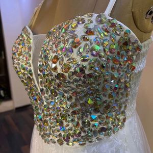 Stone Embellished Multicolour Corset Gown