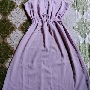 Light Purple Sleeveless Dress With Inner