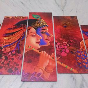 Gorgeous Radha Krishna Wooden MDF Board Painting