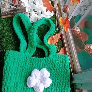 Crochet Green Bag