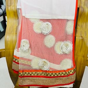 PATLI PALLU PURE OZARI TWO COLOUR SAREE