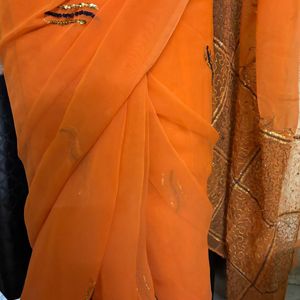 Orange Saree