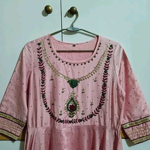 Pink Anarkali Suit Set