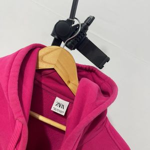 Zara Magenta Hoodie - Size M, Great Condition