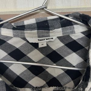 Black White Plaid Shirt Women