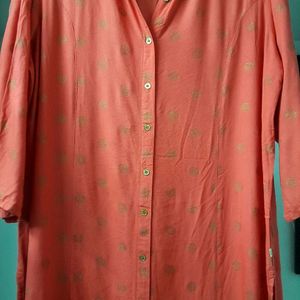 Pink Printed Kurta