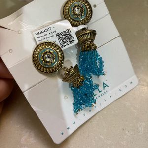 Gwalior Dome And Tassels Drop Earrings