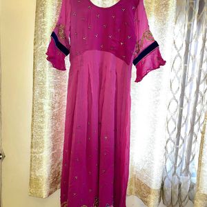 Pinkish Purple Ethnic Gown