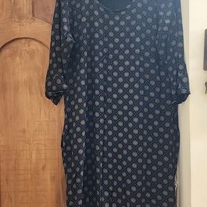 A Line Black Kurti