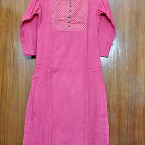 Pink Long Kurta