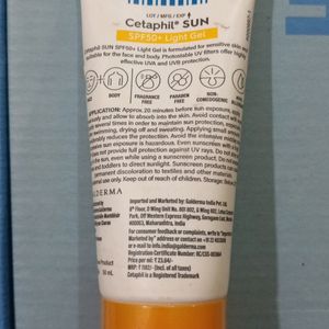 Cetaphil Light Gel Sunscreen SPF 50+