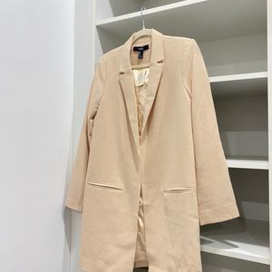 Forever 21 Beige Fall Overcoat